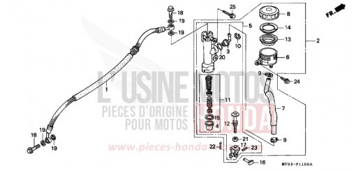 MAITRE-CYLINDRE FREIN AR. CYLINDRE CBR600FM de 1991